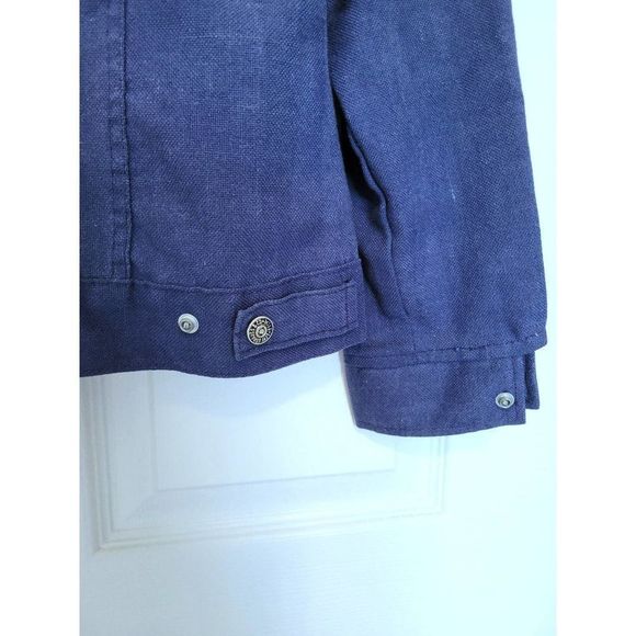 Vintage 60s 70s Levi's Jacket Button Down Navy Blue - Picture 8 of 11